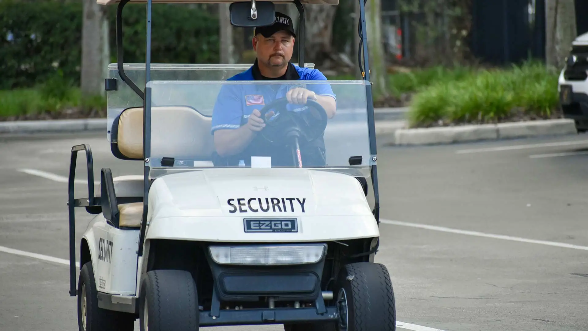 Officer from Bales Security  on patrol.