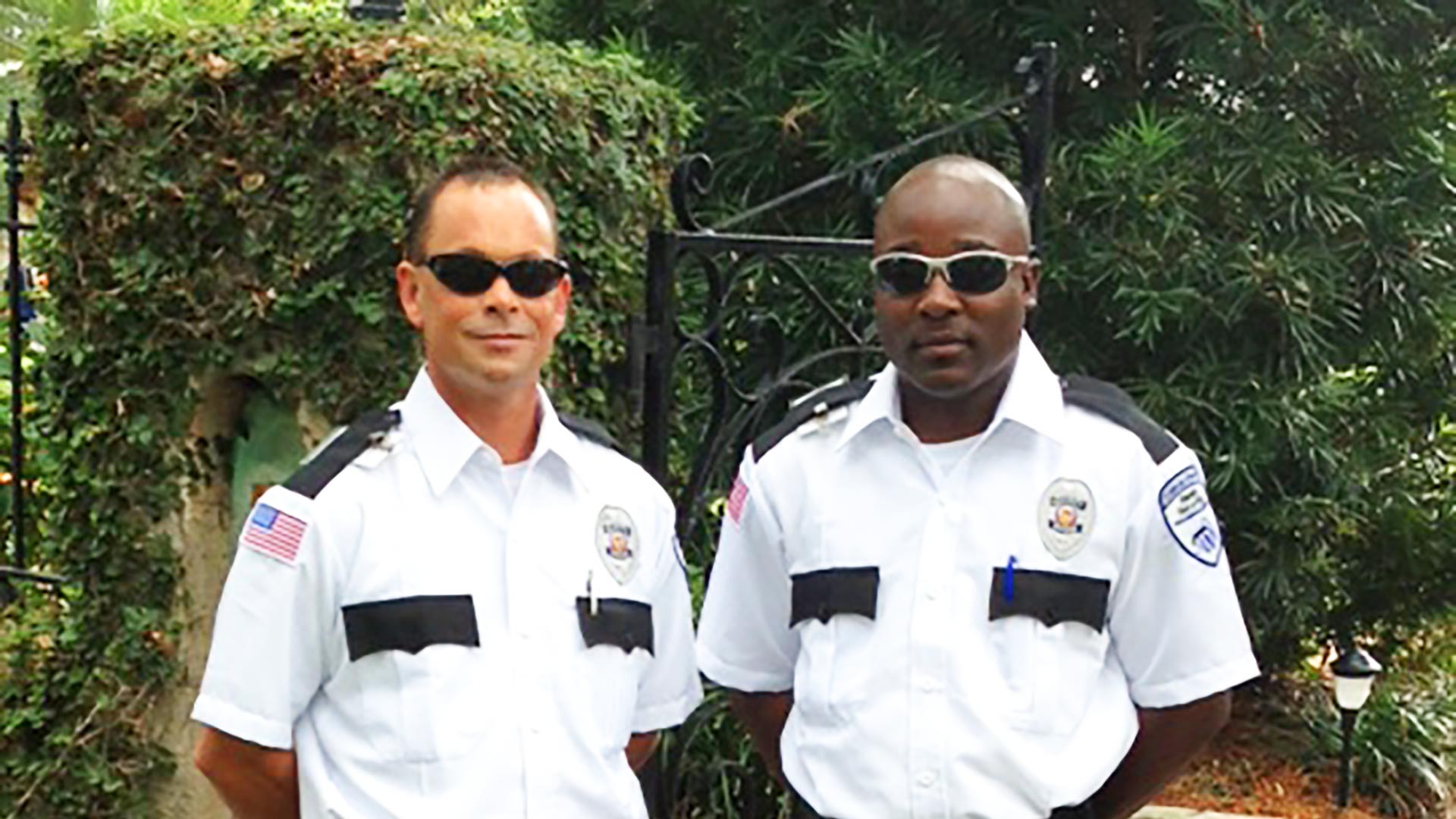 Two security officers for Bales Security who were assigned a residential community post.