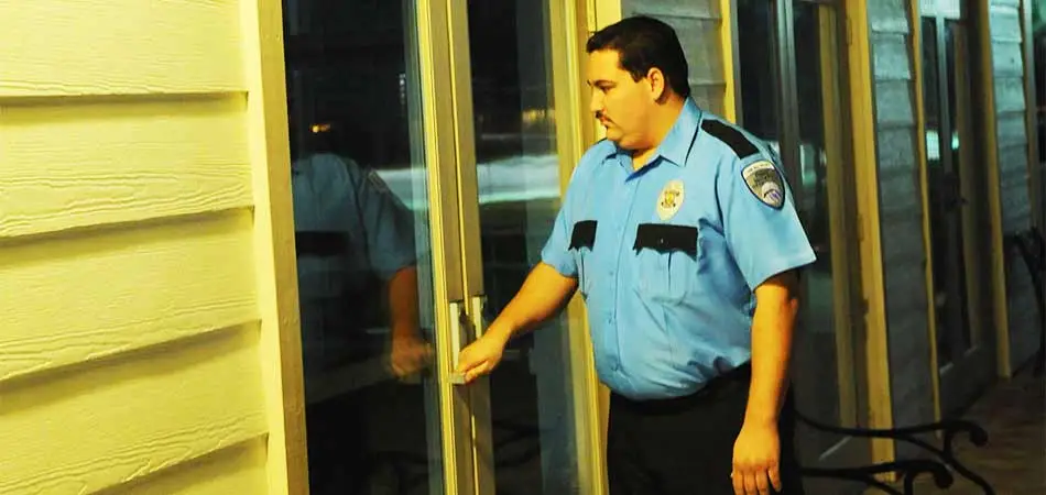 Security guard monitors a property in Lakeland, FL.